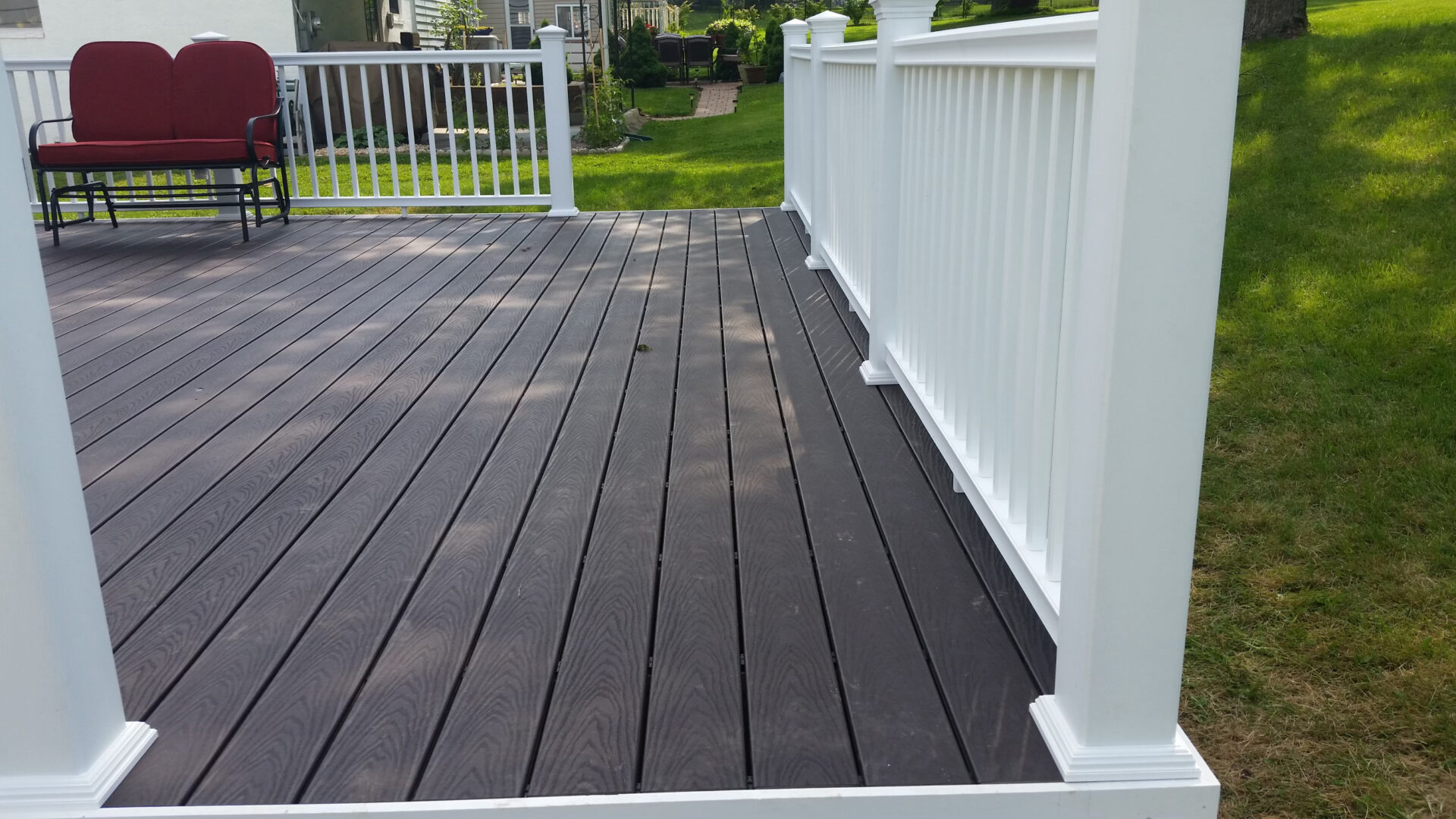 Railing, Deck and Two-Seater Chair